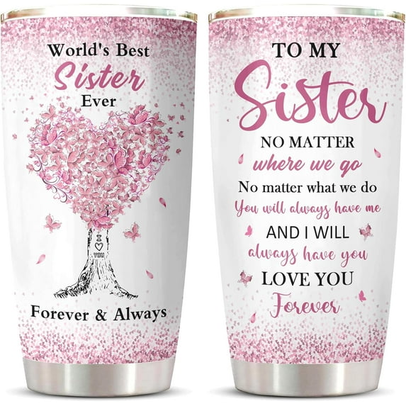Sister Gifts Tumbler, Sister Birthday Gifts from Sister, Gifts for Sister from Brother, Big Sister Gifts, Soul Sister Gifts For Women, Best Sister Gift Idea Coffee Cup 20oz 1PC