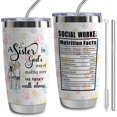 thumbnail image 1 of Sister Gifts Tumbler from Sisters,20 oz Stainless Steel Insulated Tumblers with Lid,Birthday Gifts for Women,Bestie Gifts,Christmas Gifts (a sisters is god''s), 1 of 6