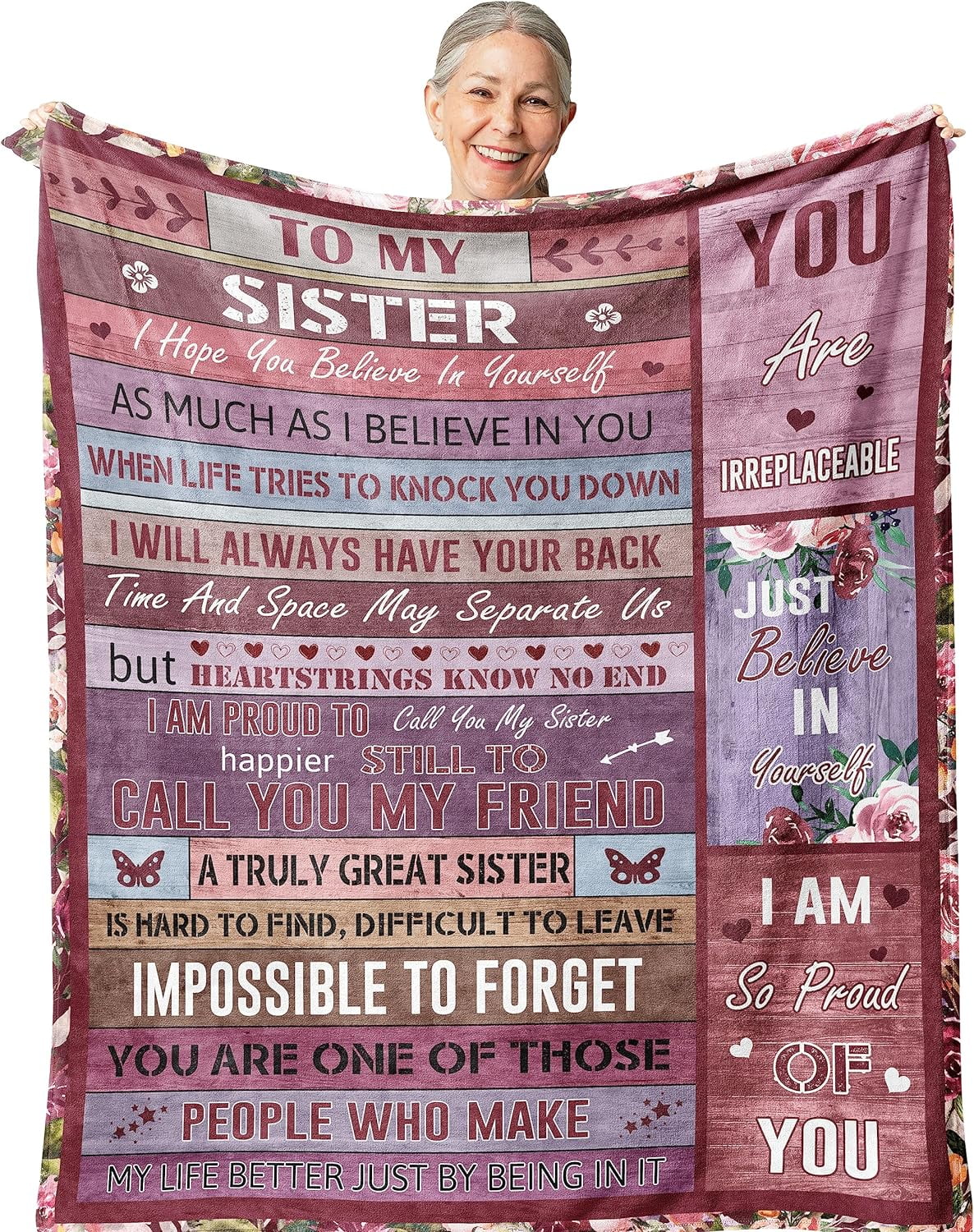 Sister Gifts for Women, Sister Birthday Gift Ideas, Birthday Gifts for Sister, Gifts for Sisters from Sisters, Sisters Gift from Sister, Gift for Sister Adult, Best Sister Ever Gifts Blanket 60X50in