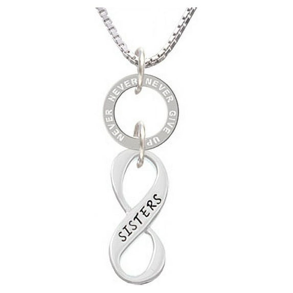 Sister Infinity Sign - Never Give Up Eternity Ring Necklace
