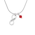 thumbnail image 1 of Sister Infinity Sign - Red Bicone Crystal Necklace, 1 of 1
