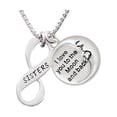 thumbnail image 1 of Sister Infinity Sign To The Moon and Back Necklace, 18"+2", 1 of 2