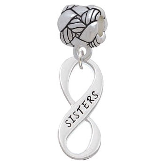 Sister Infinity Sign - Woven Rope Charm Bead