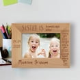 thumbnail image 1 of Sister Is Someone Who Listens When You Talk Personalized Wooden Frame-6" x 4" Brown Horizontal, 1 of 1