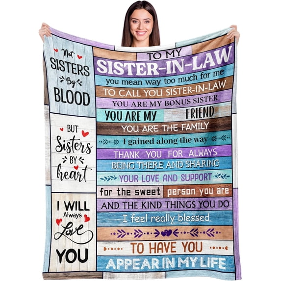 Sister in Law Gifts, Sister in Law Birthday Gifts, Best Gifts for Sister in Law, Future Sister in Law Wedding Gifts, Sister in Law Christmas Blanket Gifts Throw Blanket 60"x80"