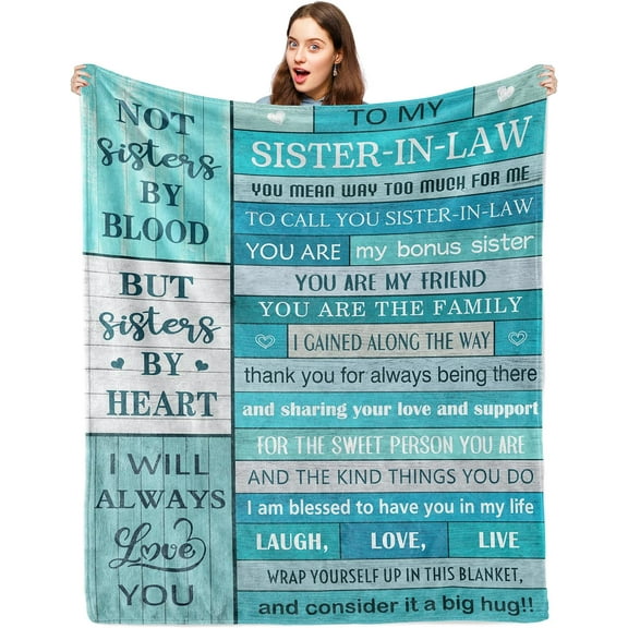 Sister in Law Gifts Blanket 60"x 50", Sister in Law Birthday Gifts, Gifts for Sister in Law, Birthday Gifts for Sister in Law, Sister in Law Wedding Gift, Sister in Law Gifts