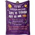 thumbnail image 1 of Sister in Law Gifts, Blanket for Sister in Law, Birthday Gifts for Sister in Law, Sister-in-Law Gift on Mother''s Day, Christmas, to My Sister in Law Throw Blanket, 60"x 50", 1 of 6