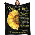 thumbnail image 1 of Sister in Law Gifts, Sister in Law Birthday Gifts, Gifts for Sister in Law, Sister in Law Gifts for Women, Best Sister-in-Law Wedding Gift Ideas, Sister in Law Throw Blanket 60"X50", 1 of 5