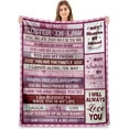 thumbnail image 1 of Sister in Law Gifts, Thoughtful Sister in Law Gifts for Christmas, Best Sister in Law Gifts Blanket 60"X 50", Gift Ideas for Sister in Law Mothers Day Birthday, 1 of 6