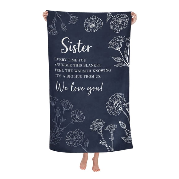Sister Love Bath Towel Soft and Highly Absorbent for Adults