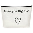 thumbnail image 1 of Sister Makeup Bag Gift under $5! Yannianjz Best Sister Makeup Bag, Missing You Toiletry Bag for Sister Gift, Travel Cosmetic Case with Inspirational Quote, Zipper Closure Bag, 1 of 4