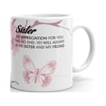 thumbnail image 1 of Sister My Appreciation For You Coffee Tea Ceramic Mug Office Work Cup Gift, 1 of 3