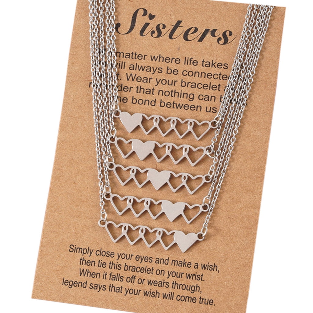 Sister Necklaces Long Distance Friendship Jewelry for Christmas