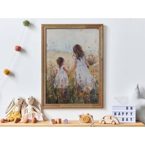 Sister Nursery Wall Art, Shared Sister Room Decor, Wildflower Nursery Print, Sisterhood, Floral Girl Room Decor, Girl Wall Decor Wall Art, Modern Wall Decor, 8x12 UNFRAMED