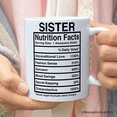 thumbnail image 1 of Sister Nutrition Facts With Percentages Mug, Birthday Gift, 1 of 2