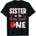 thumbnail image 1 of Sister Of The Berry Sweet One Strawberry First Birthday T-Shirt, 1 of 4