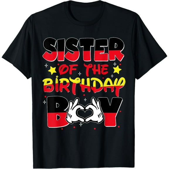 Sister Of The Birthday Boy Mouse Family Matching T-Shirt