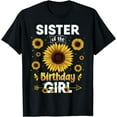 thumbnail image 1 of Sister Of The Birthday Girl Sunflower Party Family Matching T-Shirt, 1 of 4