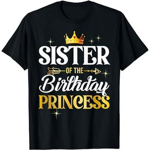 Sister Of The Birthday Princess Girl Party Matching Family T-Shirt