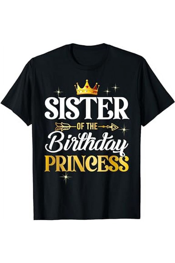 Sister Of The Birthday Princess Girl Party Matching Family T-Shirt