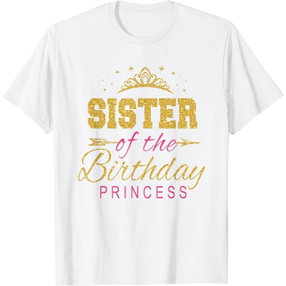 Sister Of The Birthday Princess Girls Party T-Shirt100% cotton