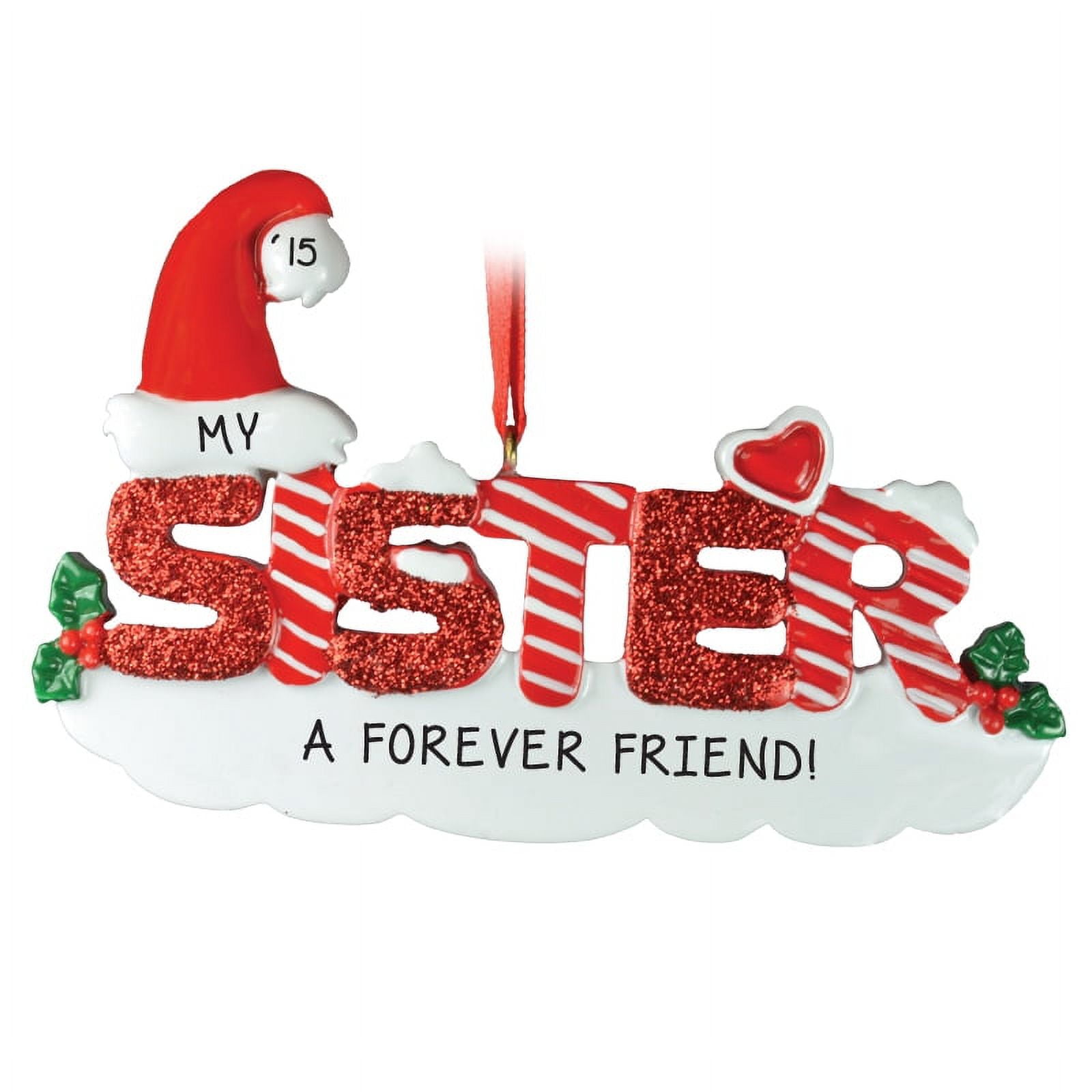 Sister Personalized Christmas Ornament , Family Christmas Ornament, Christmas Decoration for Tree, Christmas Tree Ornament