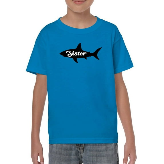 Sister Shark T-Shirt Juniors -Smartprints Designs, Medium
