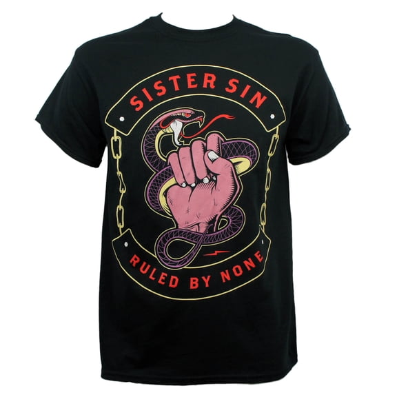 Sister Sin Men's Ruled By None T-Shirt Black S