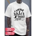 thumbnail image 1 of Greenink Sister Soccer Fan mens white 180G Cotton Lightweight,perfect for casual wear,ideal for outdoor activities Basic Unisex Shirt Crewneck tshirts Basic Unisex Shir, 1 of 7