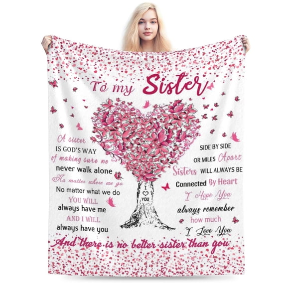 Sister Throw Blanket, Gifts For Men Women, Soft Warm Cozy Lightweight Fleece Throw Blankets Sherpa Fuzzy Stuff For Bed Sofa Couch Chair 40"X30"