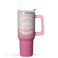 thumbnail image 1 of Sister Tumbler Gift - 40oz Insulated Cup with Handle and Straw, Double Wall Vacuum Stainless Steel, Birthday Christmas Gift for Soul Sister, BFF, Bestie, Best Friends, 1 of 5
