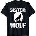 thumbnail image 1 of Sister Wolf Shirt Matching Family Tribe Wolves Moon Girls T-Shirt, 1 of 3