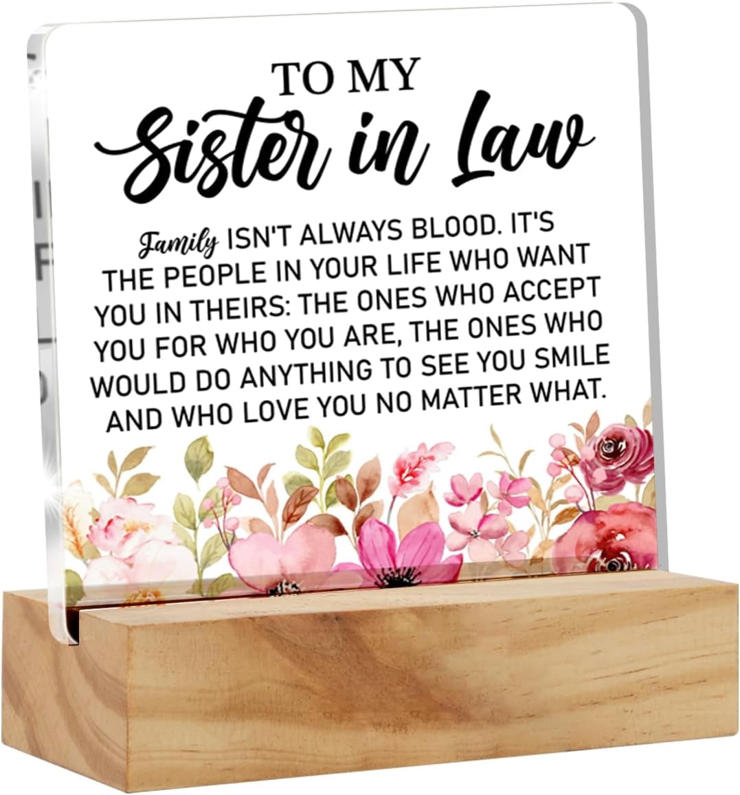 Belatelove Sister Themed Decorative Wood Sign - 7" X 8.26" Rustic Tabletop Plaque, Sentimental Gift - View #9