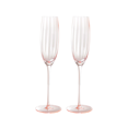 thumbnail image 1 of Sister.ly Drinkware, Pink Ribbed Champagne Flutes, Set of 2, 1 of 5