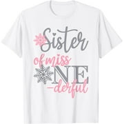 Sister of Little Miss Onederful 1st Birthday Family Party T-Shirt
