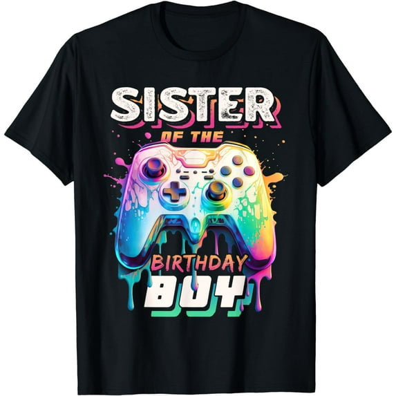 Sister of the Birthday Boy Matching Video Game Birthday T-Shirt