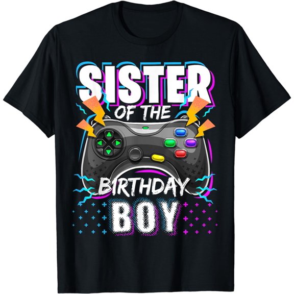 Sister of the Birthday Boy Matching Video Game Birthday T-Shirt