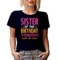 thumbnail image 1 of Sister of the Birthday Princess - B-day Celebrant's Sis or Sibling, Navy Blue T-Shirt, 2XL, 1 of 5