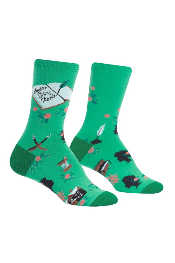 Sisterhood One Size Fits Most Green Ladies Crew Socks