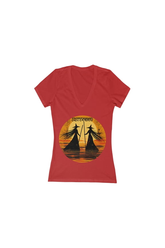 Sisterhood Women's Jersey Short Sleeve Deep V-Neck Tee & a free gift