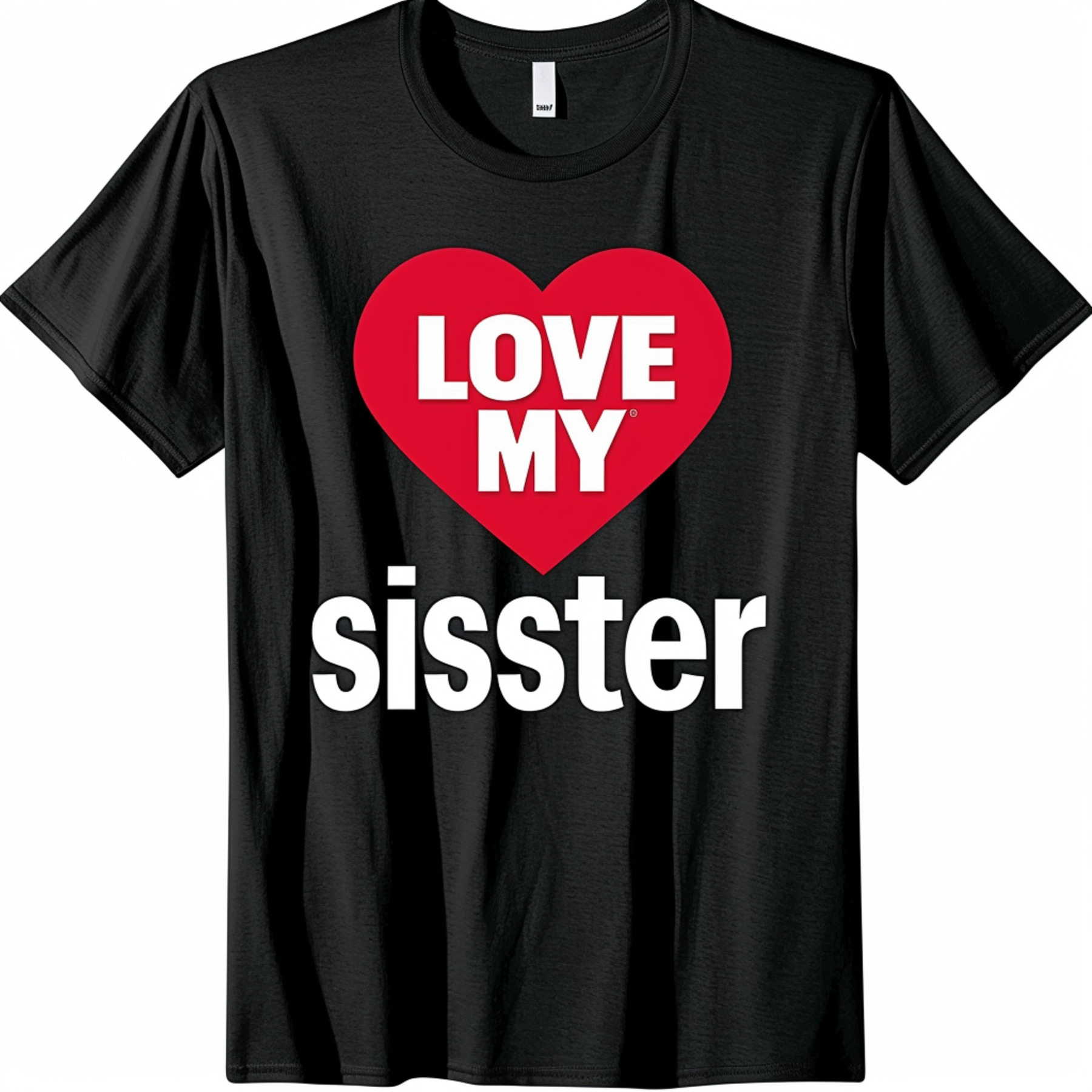 Sisterly Love Black T Shirt Declare Your Affection With I LOVE MY Sisterly love black t shirt declare your affection with i love my