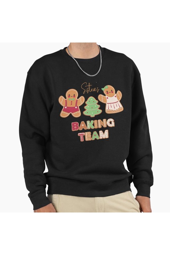 Sisters Baking Team Holiday Celebration Art Retro Vintage Funny Graphic Unisex Sweatshirt G33005, Up to Size 5XL