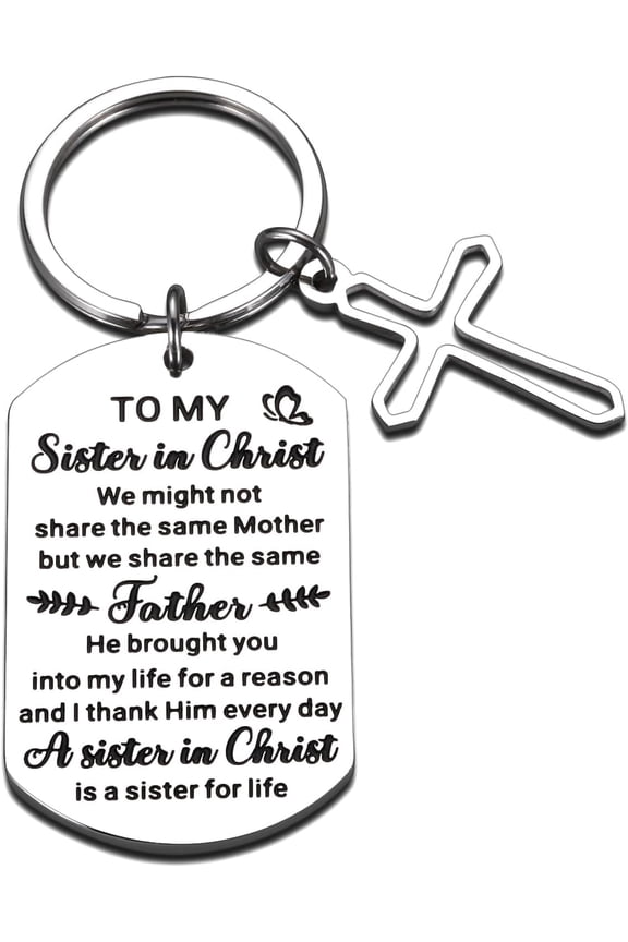 Sisters in Christ Gifts for Women, Religious Gifts for Women Keychain, Christian Easter Gifts, Christian Gifts for Women Faith, Faith Based Gifts for Women, Birthday Gifts for Women Friendship