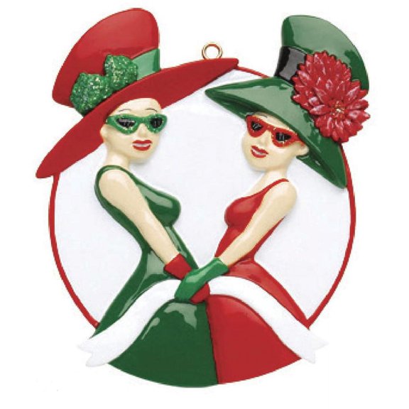 Sisters Friends 2 Personalized Christmas Ornament DO-IT-YOURSELF