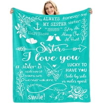 Sisters Gifts from Sister Birthday Gifts for Sister Blanket Christmas Valentines Mothers Day Big Sister Green Gifts for Her Sister in Law Soft Warm Throws Blanket
