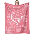 thumbnail image 1 of Sisters Gifts from Sister, Birthday Gifts for Sister, Gifts for Sisters from Sisters Adult, Sister Gifts from Brother, Sister Birthday Gift Ideas, Best Sister Ever Gifts Throw Blanket 60" x 50", 1 of 5