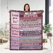 Sisters Gifts from Sister Blanket, Birthday Gifts for Sister from Brother, to My Sister Throw Blanket,Best Sister Ever Gifts for Sister Birthday Christmas Valentine's Day 50''x60''