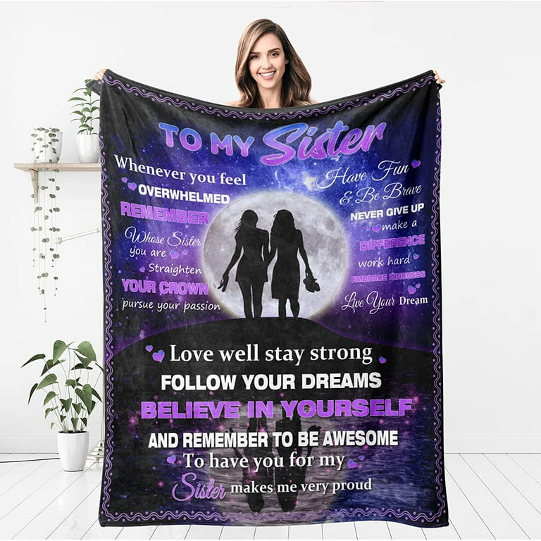 Sisters Gifts from Sister, Sister Gifts Blanket, Sister Birthday 