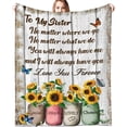 thumbnail image 1 of Sisters Gifts from Sister Blanket Sister Birthday Gifts Throw Blanket for Sofa Bed Living Room Suitable for All Season 60"X50", 1 of 5