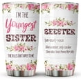 thumbnail image 1 of Sisters Gifts from Sister, Youngest Sister Tumbler with Lid 20 oz Stainless Steel, Seester Like A Sister Mug, Birthday Gifts for Sister, 1 of 6